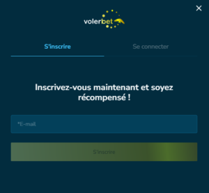 Volerbet Casino inscription 1/2