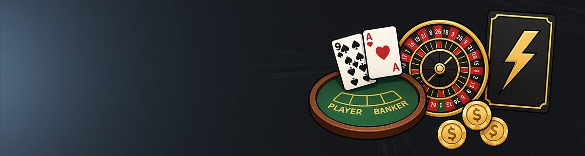 banniere-jeux-de-casino-modernises Bannière jeux de casino modernisés - (Mini Baccarat, Lightning Roulette)