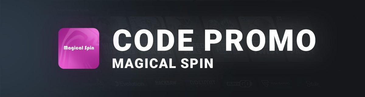 Bannière Code Promo Magical Spin